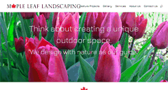 Desktop Screenshot of maple-leaf-landscaping.com