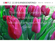 Tablet Screenshot of maple-leaf-landscaping.com